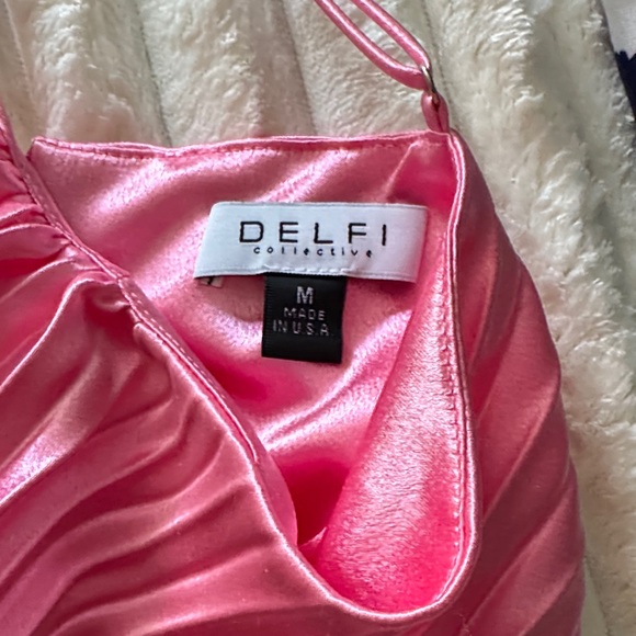 Never Worn Delfi V-Neck Pleated Midi Dress | Anthropologie - Picture 8 of 9